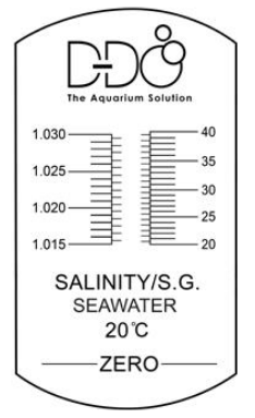 Salinity Hydrometer Chart